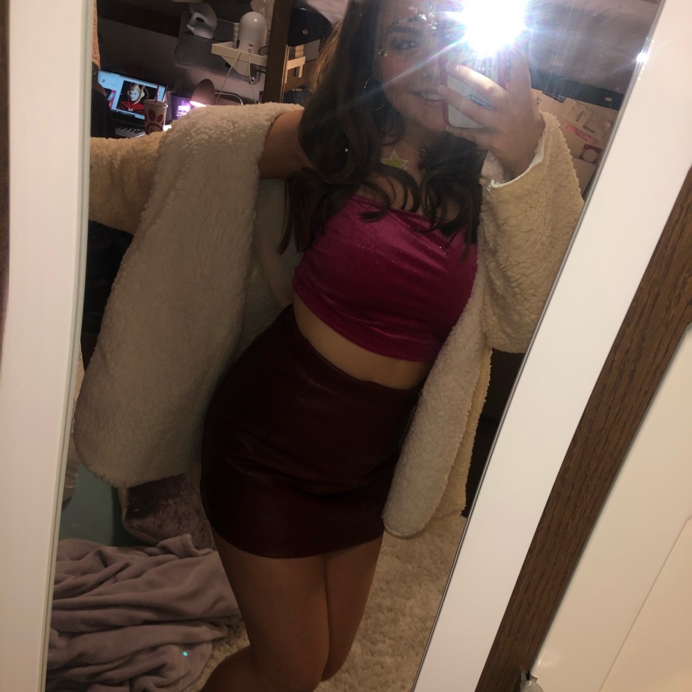 Forever 21 Red leather skirt!